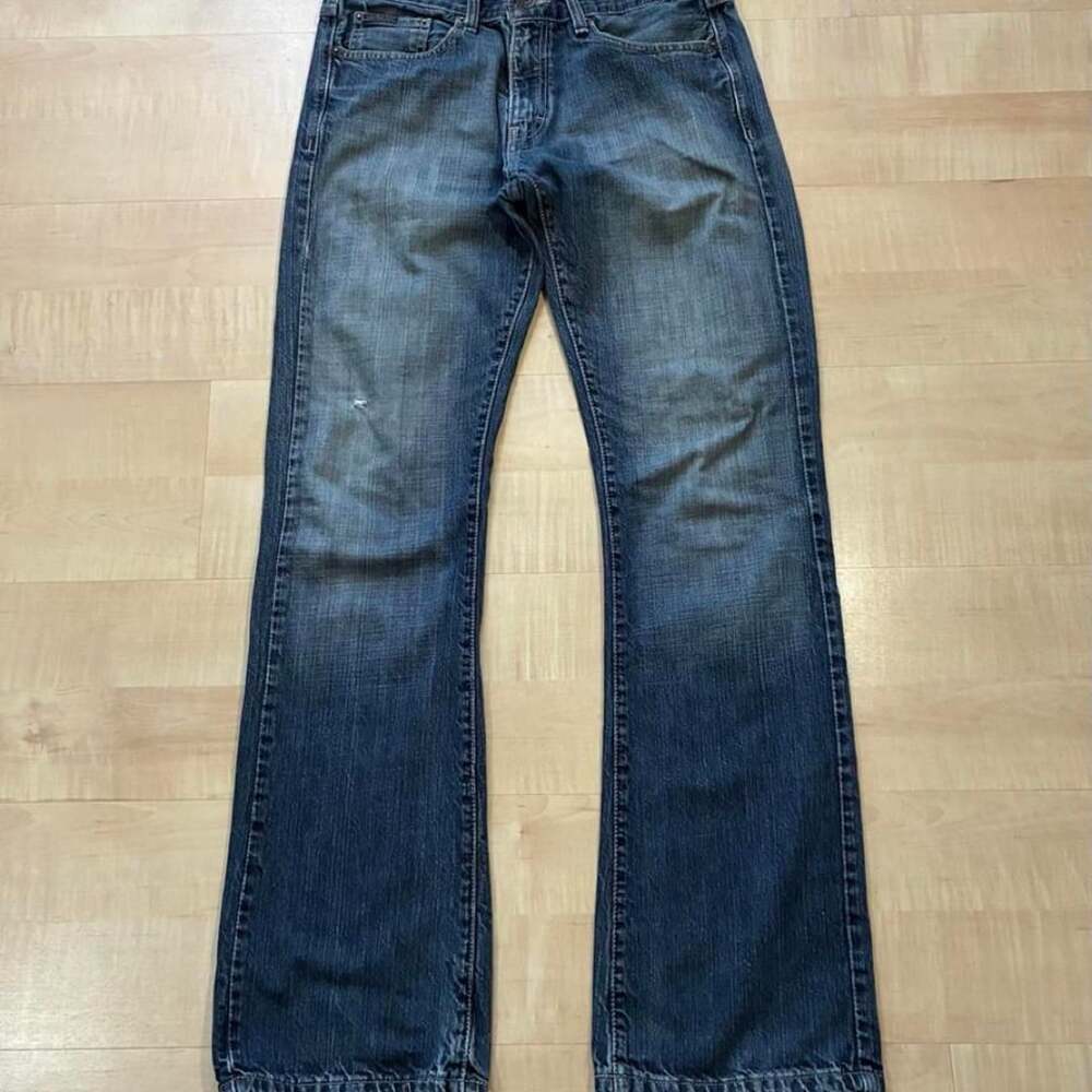 Calvin Klein Jeans Low Rise Bootcut Distressed Denim 31 Blue